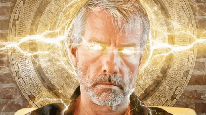 Strategy founder Michael Saylor with Bitcoin laser eyes. Image: Michael Saylor/X
