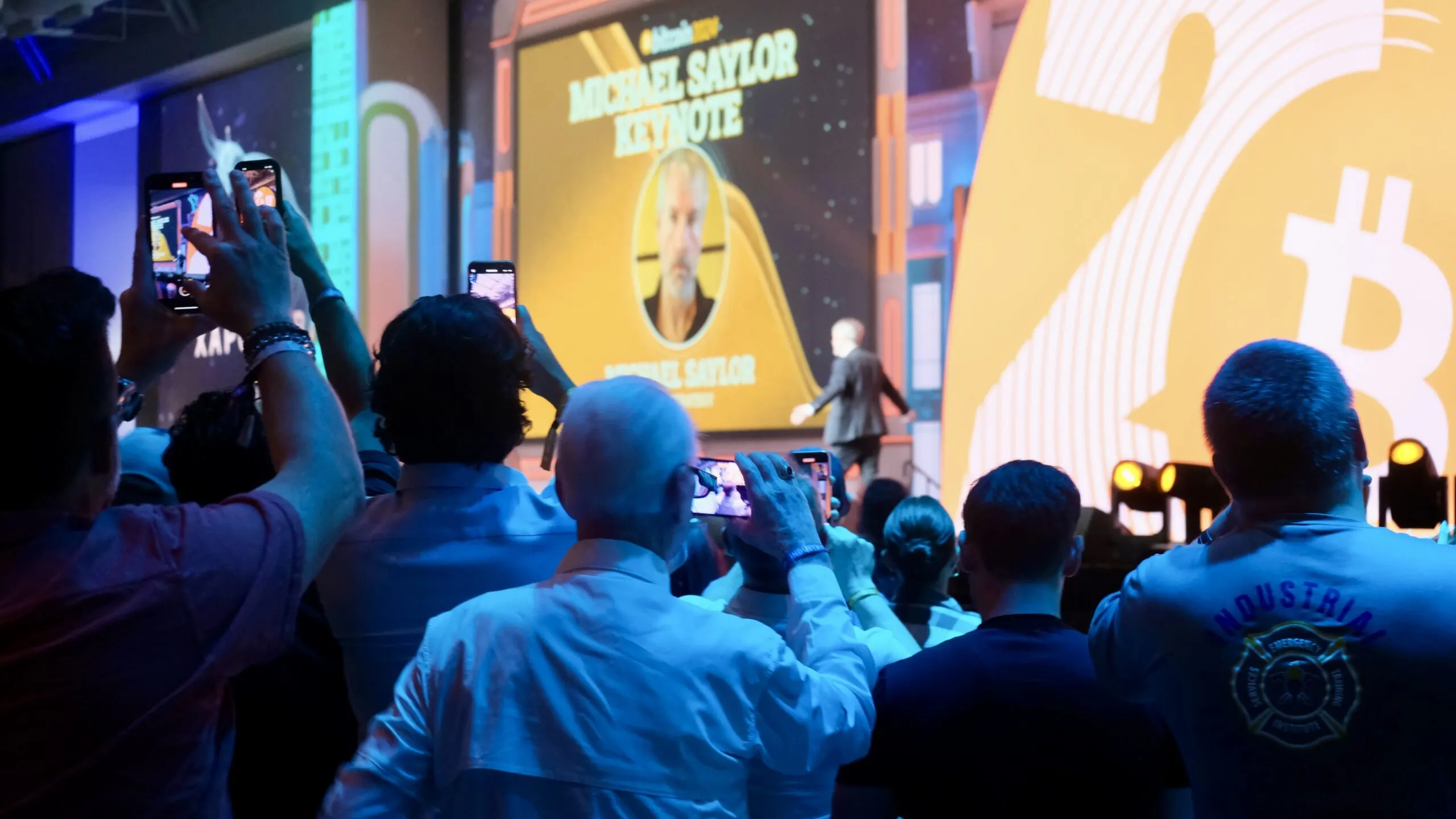 Strategy founder Michael Saylor at Bitcoin Nashville 2024. Photo: Decrypt/André Beganski