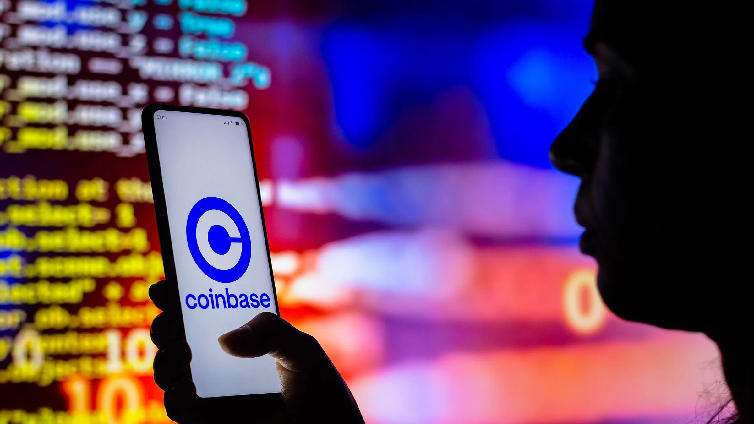 Coinbase logo on a smart phone. Image: Shutterstock