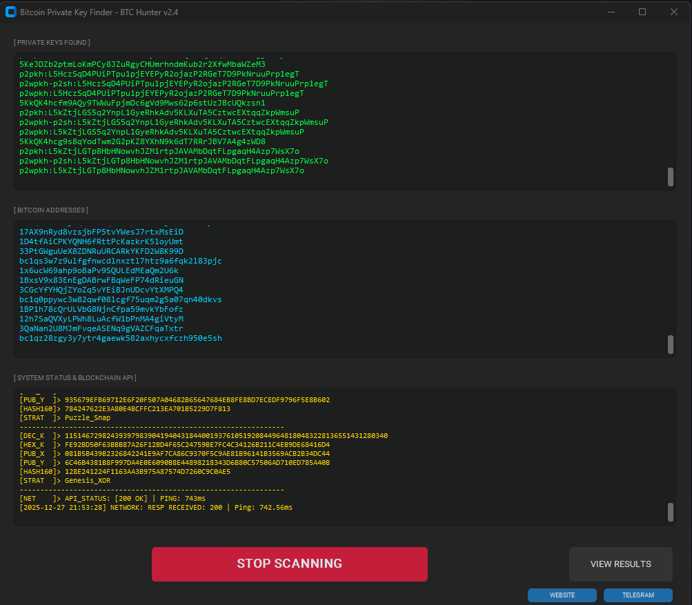 Bitcoin Private Key Finder BTC Hunter Resurrecting the Dormant Billion: How BTC Hunter Optimizes the Global UTXO Set January 3rd, 2026 1:27 am
